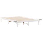 vidaXL Cadre de lit avec tables de chevet Blanc 140 x 220 cm