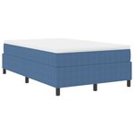 vidaXL Cadre de lit plateforme Bleu 120 x 190 cm tissu