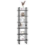 vidaXL Étagère de rangement Gris 60x30x210 cm Bois d'ingénierie