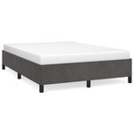 vidaXL Cadre de lit sans matelas gris foncé 137x190 cm velours