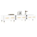 vidaXL Meuble TV blanc 150x36x30 cm bois d'ingénierie