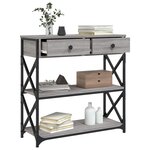 vidaXL Table console sonoma gris 75x28x75 cm bois d'ingénierie