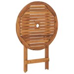 vidaXL Ensemble à manger de jardin pliable 3 Pièces Bois d'acacia solide