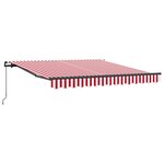 vidaXL Store rétractable manuel rayé rouge et blanc 350x250 cm