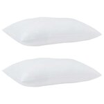 vidaXL Couette Autre avec oreiller 2 Pièces Blanc 140 x 200 cm Bas