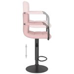 vidaXL Tabourets de bar lot de 2 rose velours