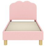 vidaXL Cadre de lit pour tout-petit avec tête de lit Rose 70 x 140 cm