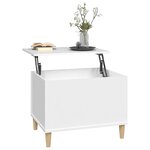 vidaXL Table basse Blanc 60x44 5x45 cm Bois d'ingénierie