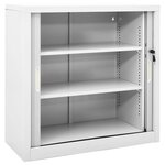 vidaXL Armoire à portes coulissantes Gris 90x40x90 cm Acier