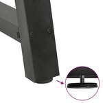 vidaXL Pieds de table basse en forme de A  2 pièces  anthracite  60 x (30-31) cm  acier