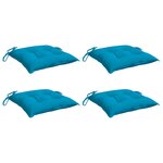 vidaXL Coussins de palette lot de 4 bleu clair 50x50x7 cm tissu oxford
