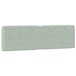 vidaXL Coussin de tête de lit gris clair 160 cm velours