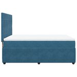vidaXL Sommier à lattes de lit et matelas bleu 160x200 cm velours