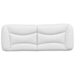 vidaXL Coussin de tête de lit blanc 140 cm similicuir