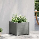 vidaXL Lit surélevé de jardin PP Gris pierre 43x43x35 cm