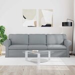 vidaXL Canapé Gris clair 215 x 82 x 80 cm tissu