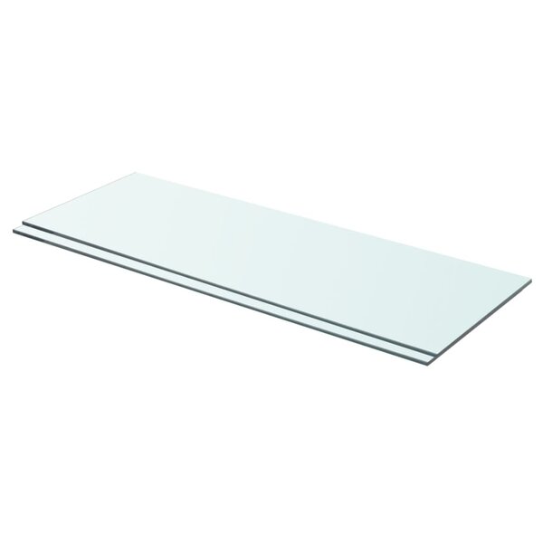 vidaXL Panneaux d'étagère 2 Pièces Verre Transparent 70x25 cm