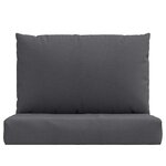 vidaXL Coussins de palette lot de 2 anthracite mélangé tissu