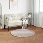 vidaXL Tapis en Fourrure Synthétique de Lapin Olite Beige Ø 100 cm
