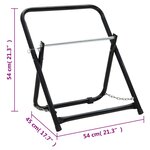 vidaXL Chariot pour enrouleur de tuyau 48 cm 45 kg noir