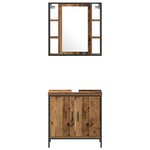 vidaXL Ensemble de meubles de salle de bain 4 pièces Bois rustique