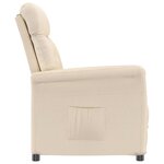 vidaXL Fauteuil inclinable Beige Tissu microfibre
