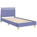 vidaXL Cadre de lit pour enfants avec tête de lit Bleu denim tissu