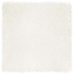 vidaXL Tapis en fausse Tafalla Blanc 240 x 240 cm Polyester