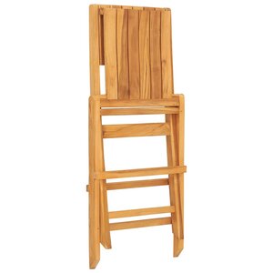 vidaXL Chaises de jardin pliantes lot de 6 47x62x90cm bois massif teck