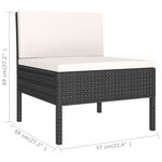 Salon de jardin meuble d'extérieur ensemble de mobilier 12 pièces avec coussins résine tressée noir 02_0015666