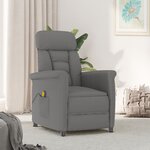 Fauteuil de massage vidaXL en tissu microfibre gris foncé