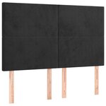 vidaXL Tête de lit à LED Noir 144x5x118/128 cm Velours