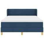 vidaXL Lit à Ressorts Bleu avec Matelas – 140x200 cm Tissu