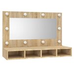 vidaXL Armoire à miroir avec LED Chêne sonoma 90x31 5x62 cm