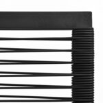 vidaXL Chaises de jardin lot de 4 Corde en rotin Noir