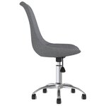 vidaXL Chaises pivotantes à manger lot de 2 Gris clair Tissu