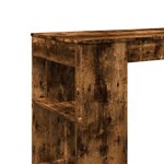 vidaXL Table de bar avec étagères chêne fumé bois d'ingénierie