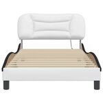 vidaXL Cadre de lit avec LED sans matelas blanc et noir 100x200 cm