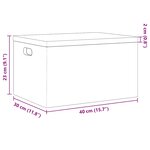 vidaXL Boîte en bois avec couvercle et poignées noir bois pin massif