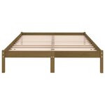 vidaXL Cadre de lit Marron miel Bois de pin massif 200x200 cm