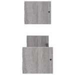 vidaXL Étagères murales avec barres 2 Pièces sonoma gris 60x16x14 cm