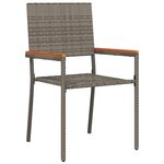 vidaXL Ensemble de salle à manger pour jardin 3 Pièces Gris Poly rotin