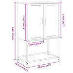 vidaXL Buffet haut jaune moutarde 68 5x38 5x107 cm acier