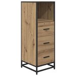 vidaXL Ensemble de mobilier de salle de bain 3 Pièces Chêne artisanal