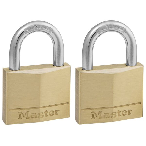Master lock cadenas 2 pcs laiton massif 40 mm 140eurt