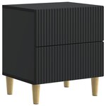 vidaXL Cabinet de chevet avec tiroir 2 Pièces Noir 43 x 34 5 x 48 cm