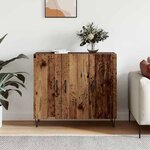 vidaXL Buffet Bois ancien 90 x 34 x 80 cm Bois d'ingénierie