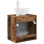 vidaXL Vanité de lavabo mural Bois ancien 49 5 x 35 x 63 cm