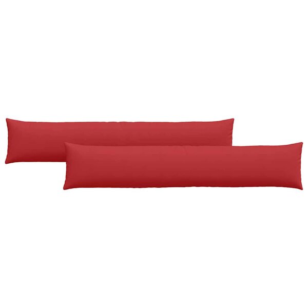 vidaXL Coussins de canapé 2 pc tissu Rouge 200 x 40 cm