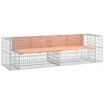vidaXL Banc de jardin design gabion 244x71x65 5 cm bois massif douglas